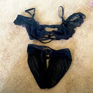 Adorable balconette bralette & high rise panty